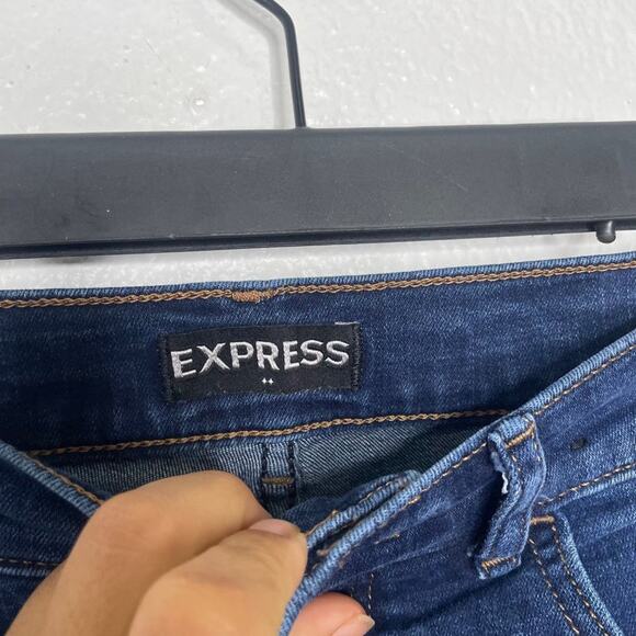 Express Womens Jeans Size 4 Perfect Ankle Legging High Rise Denim Blue - Picture 3 of 16